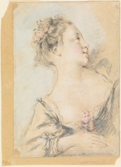 Bust of a Young Girl by François Boucher